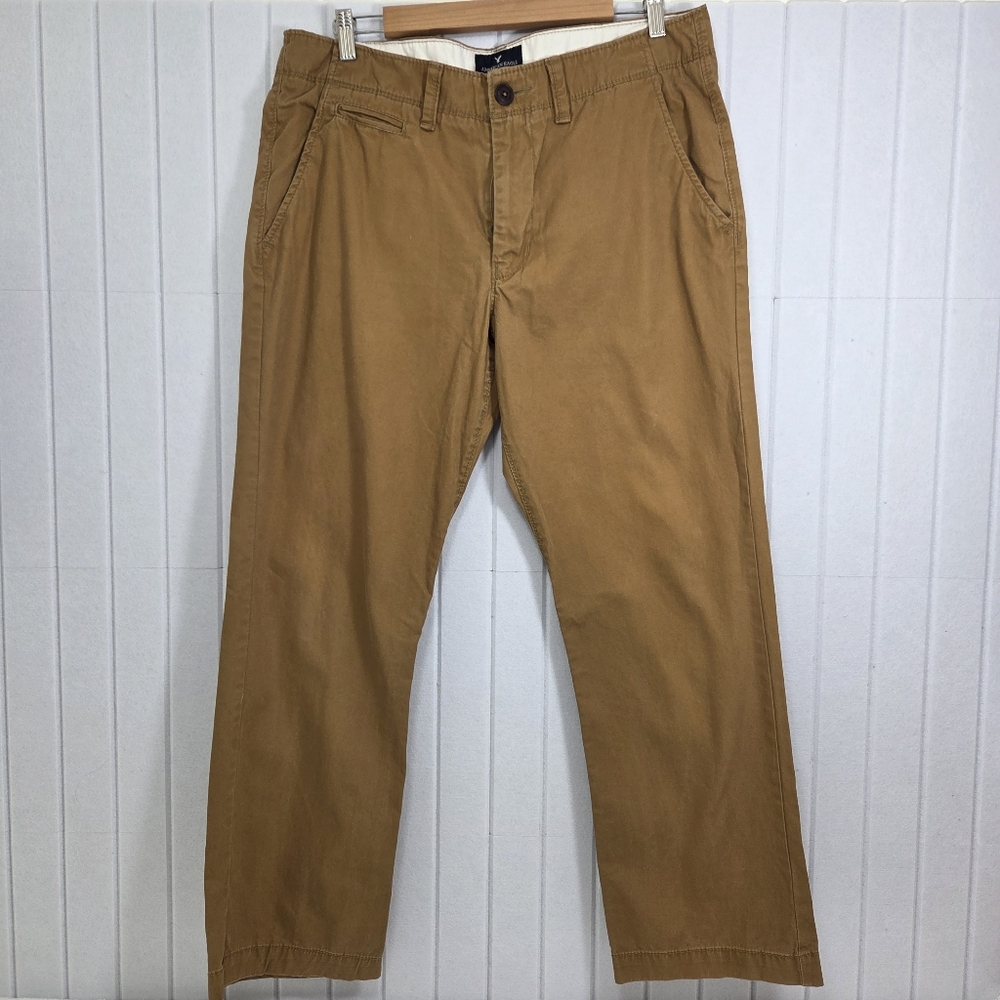 American Eagle Outfitters‎ Original Straight Tan Chino Pants Size 34/30